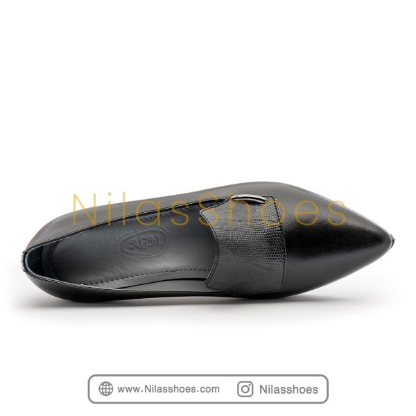 کفش زنانه چرم طبیعی پاشنه 5 سانت (A-853) - Image 4