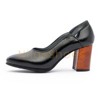 مجلسی زنانه چرم طبیعی پاشنه چوبی (A-778)