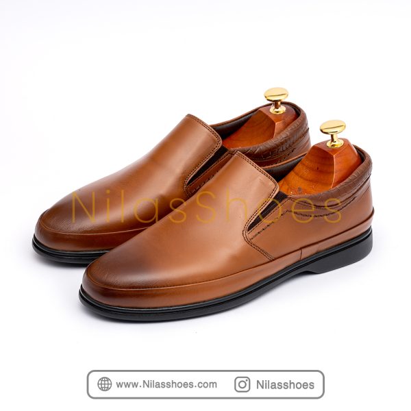 کفش مردانه راحتی نیمه رسمی چرم طبیعی (L-395) - Image 2