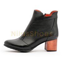 نیم بوت زنانه چرم طبیعی پاشنه چوب (A-768)طبیعی