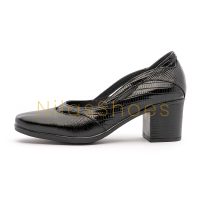 کفش زیره پیوپاشنه 5 سانت چرم طبیعی لزارد(K-567)