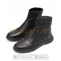 نیم بوت مردانه چرم طبیعی (S-15) - تصویر 2