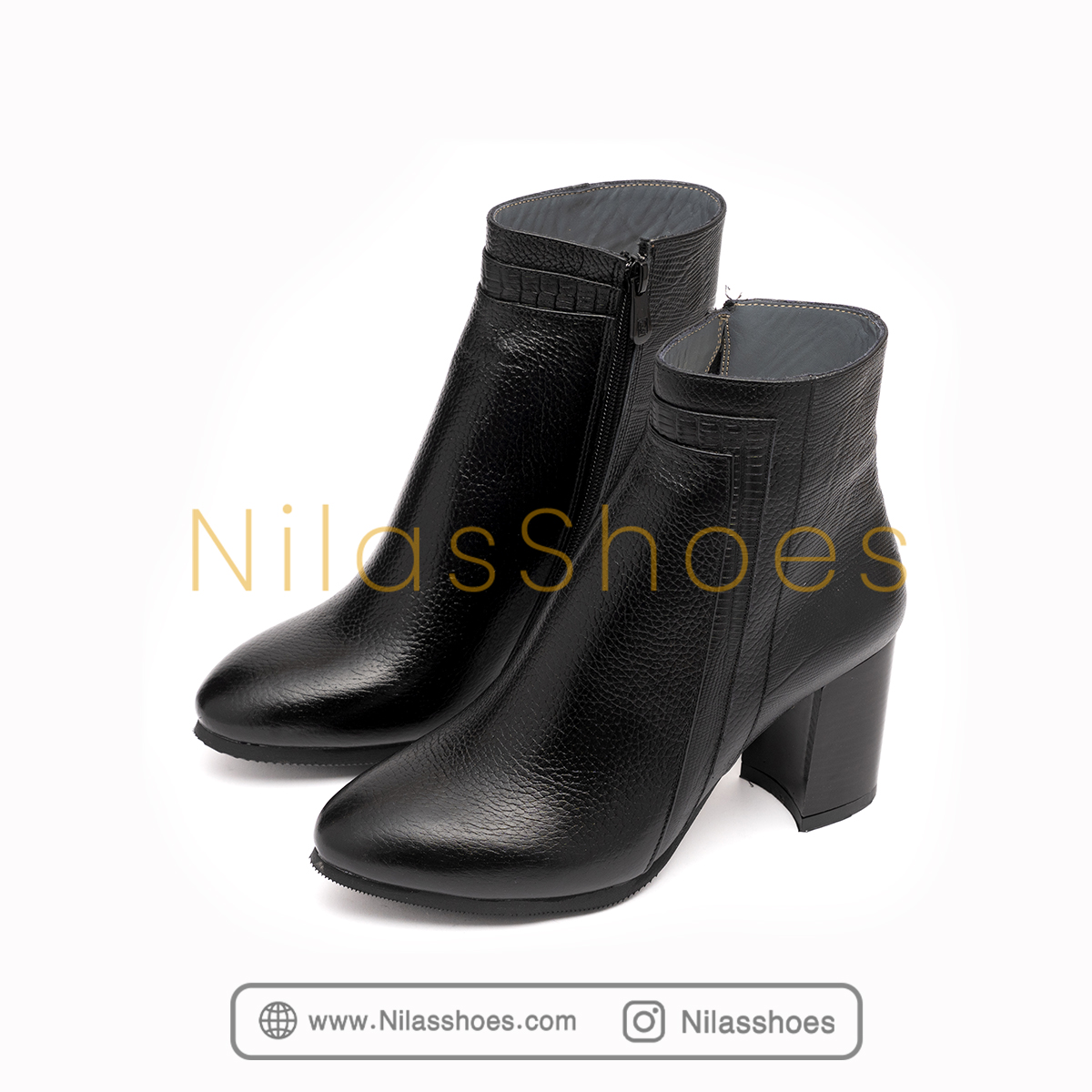 نیم بوت زنانه چرم طبیعی (A-816) (4) نیم بوت زنانه چرم طبیعی (A-816) - تصویر 1